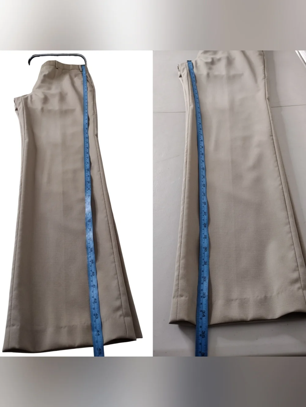John Varvatos Wool Blend Neutral Tan Business Dress Pants Sz 36R